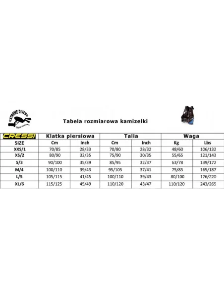 Kamizelka Do Nurkowania Cressi Travelight Roz. L