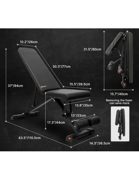 Ławka Treningowa Składana Ativafit Dumbbell Bench
