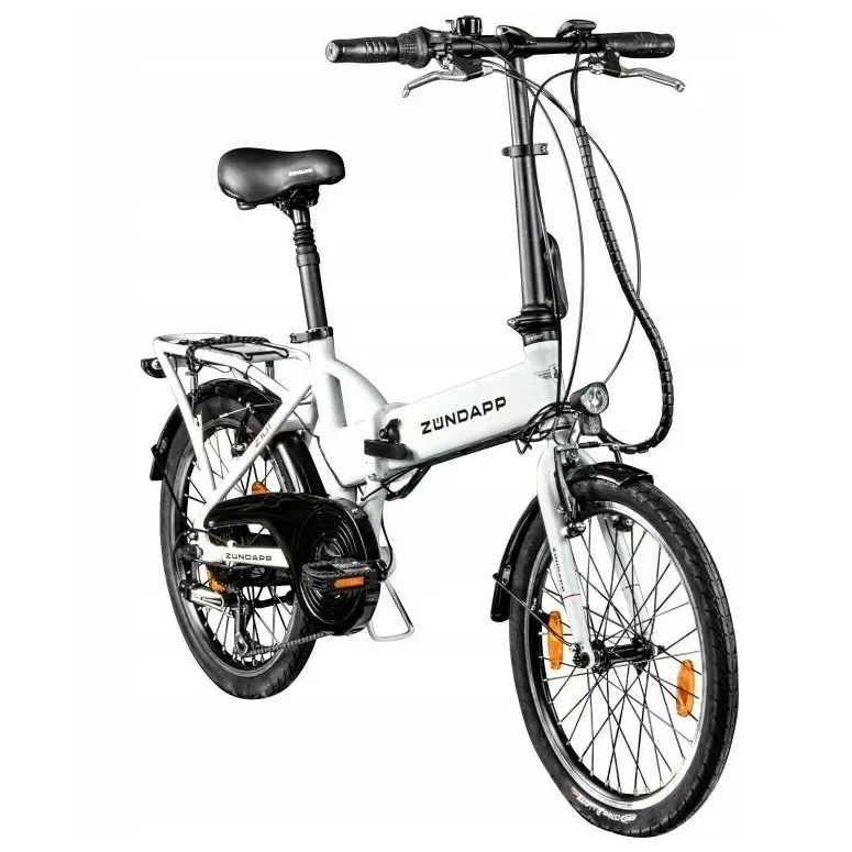 Niemiecki Elektryczny Rower Miejski 20 Składak Aluminiowy Męski Damski 60km