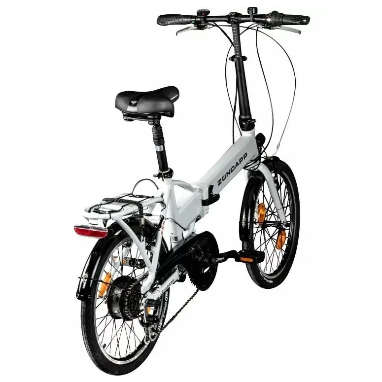 Niemiecki Elektryczny Rower Miejski 20 Składak Aluminiowy Męski Damski 60km