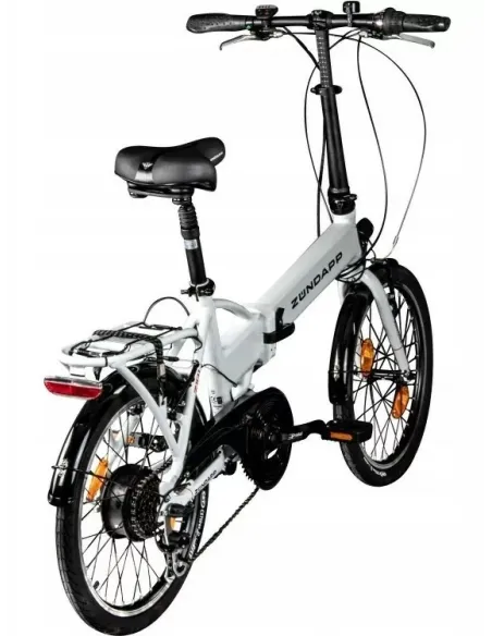 Niemiecki Elektryczny Rower Miejski 20 Składak Aluminiowy Męski Damski 60km