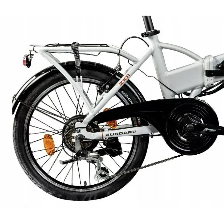 Niemiecki Elektryczny Rower Miejski 20 Składak Aluminiowy Męski Damski 60km