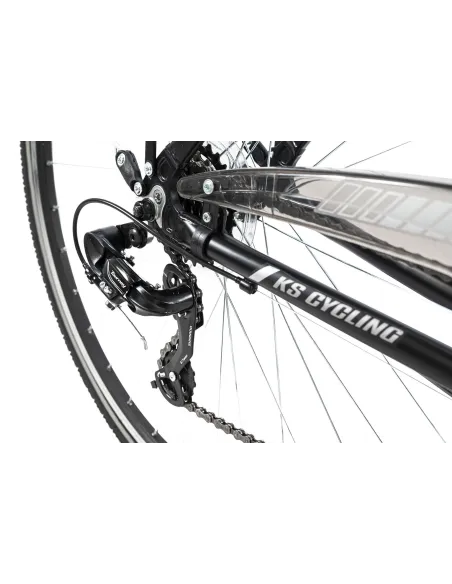 Męski Rower Trekkingowy 28 Bagażnik Światła ALU