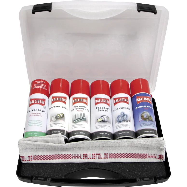 Zestaw Smarów Walizka Warsztatowa Ballistol 6 szt