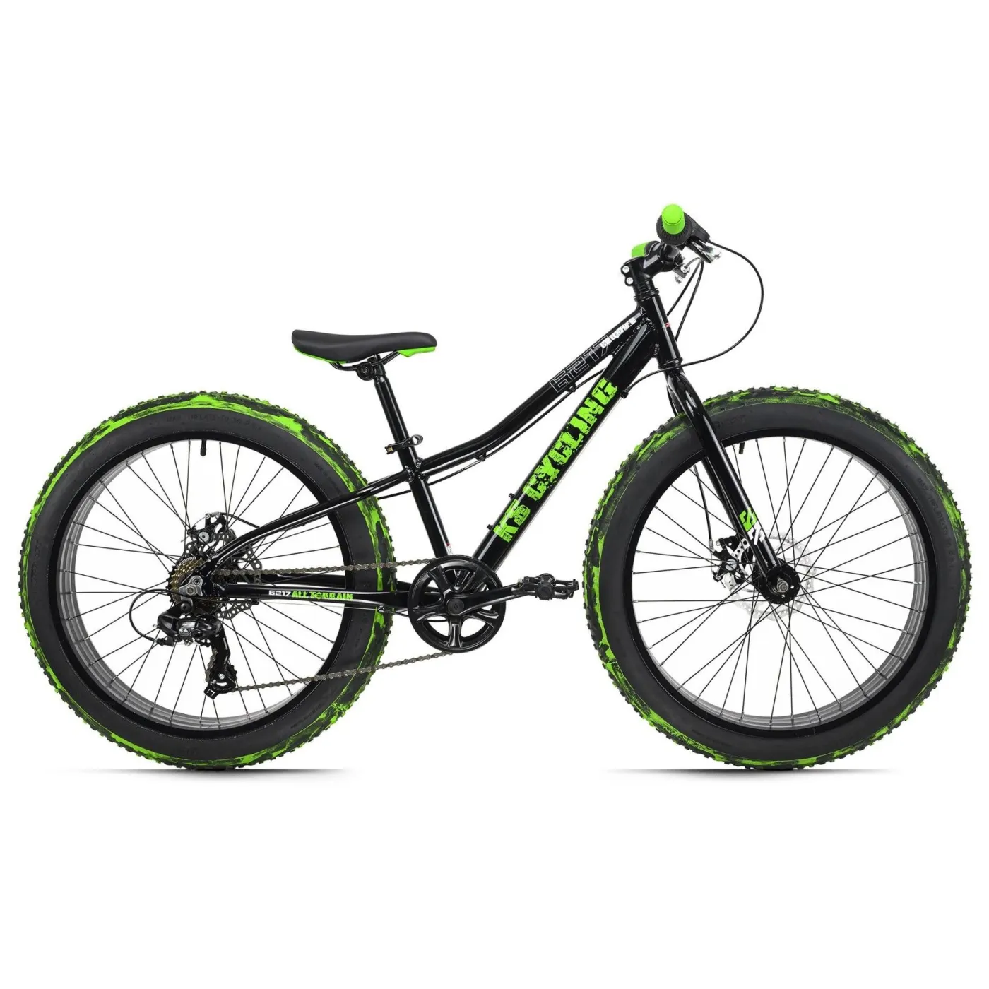 Rower Fatbike 24 Uniwersalny 7 bieg Dzwonek Tarcze