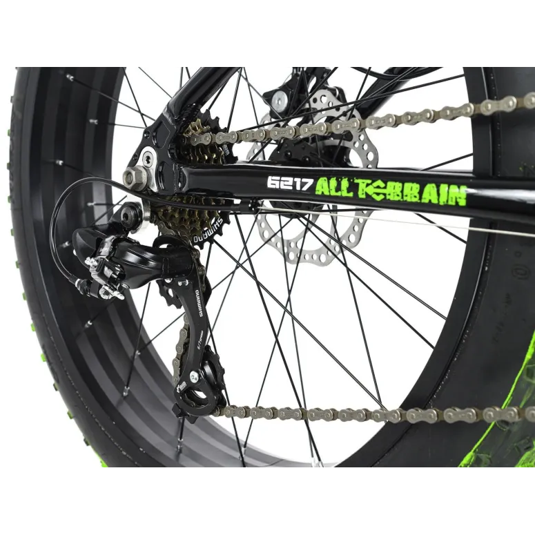 Rower Fatbike 24 Uniwersalny 7 bieg Dzwonek Tarcze