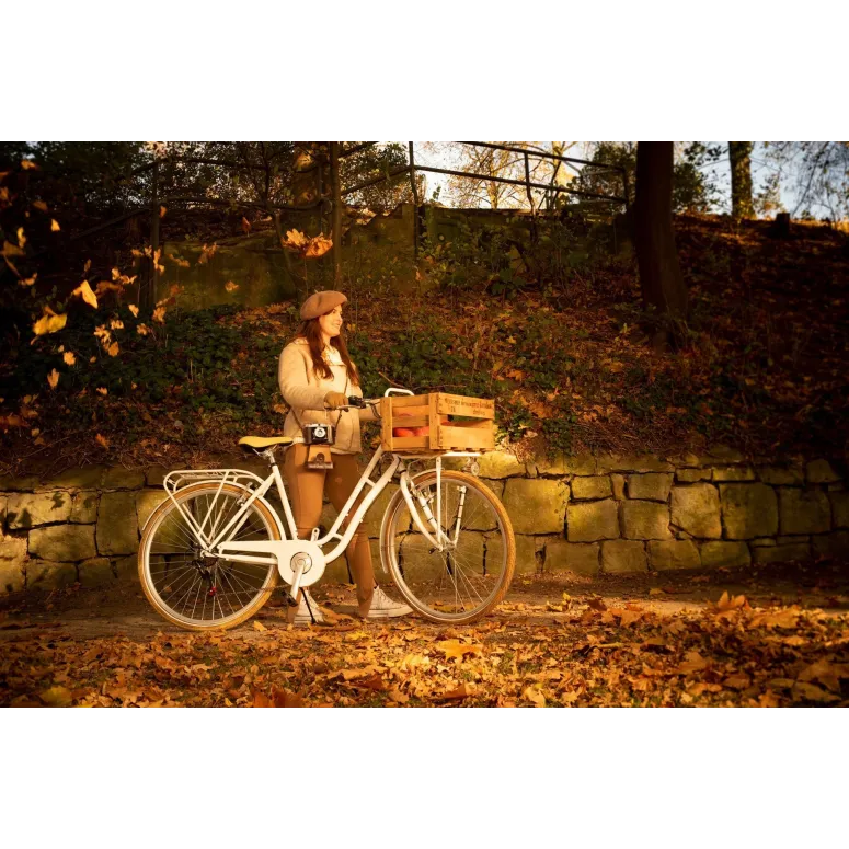 Rower Retro Miejski 28 Damski Oświetlenie Bagażnik