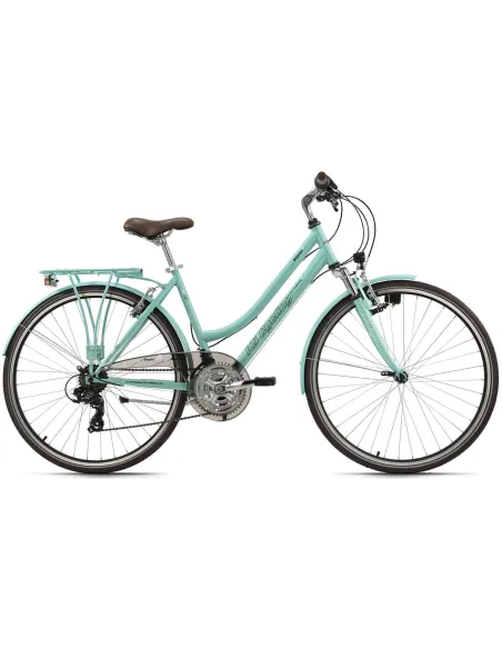 Rower Trekkingowy Damski 28 Oświetlenie 21 bieg