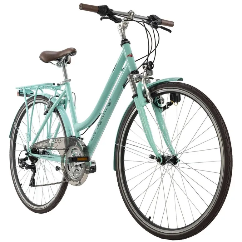 Rower Trekkingowy Damski 28 Oświetlenie 21 bieg