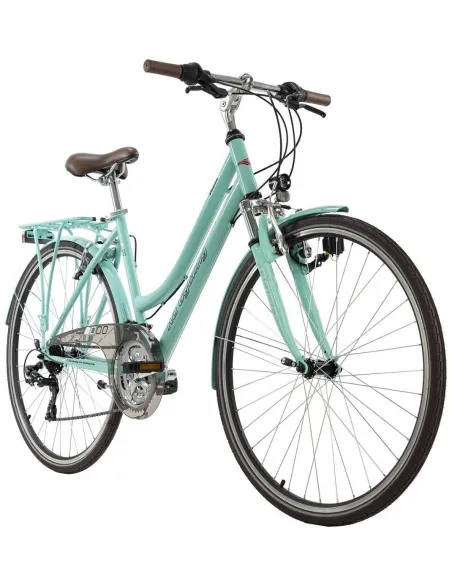 Rower Trekkingowy Damski 28 Oświetlenie 21 bieg