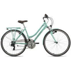 Niemiecki Rower Trekkingowy Damski 28 Z Akcesoriami 21 Biegów Amortyzacja