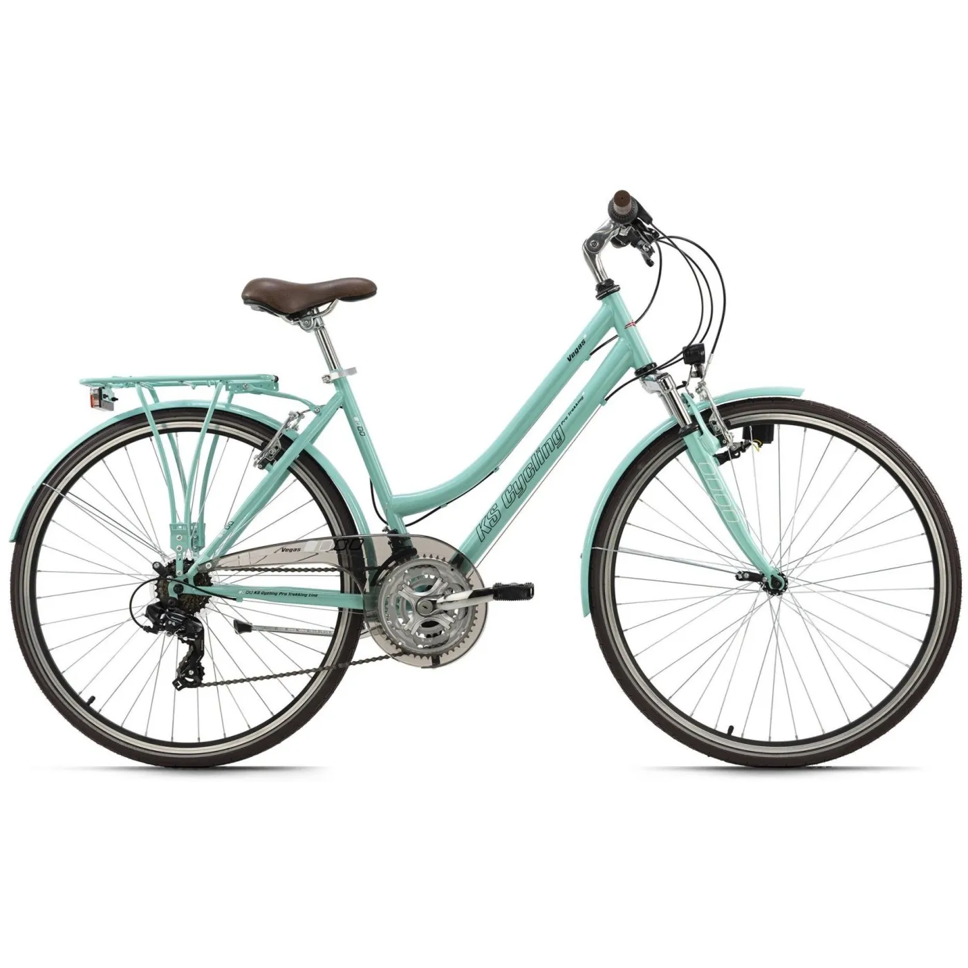 Rower Trekkingowy Damski 28 Bagaż 21 bieg Światła