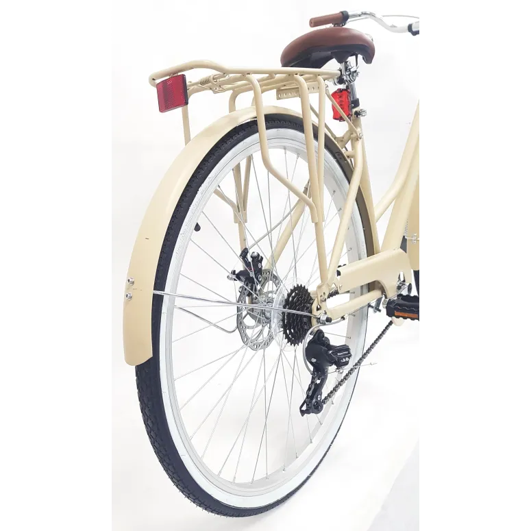 Rower Miejski Damski 28 Bagażnik 7 bieg Błotniki