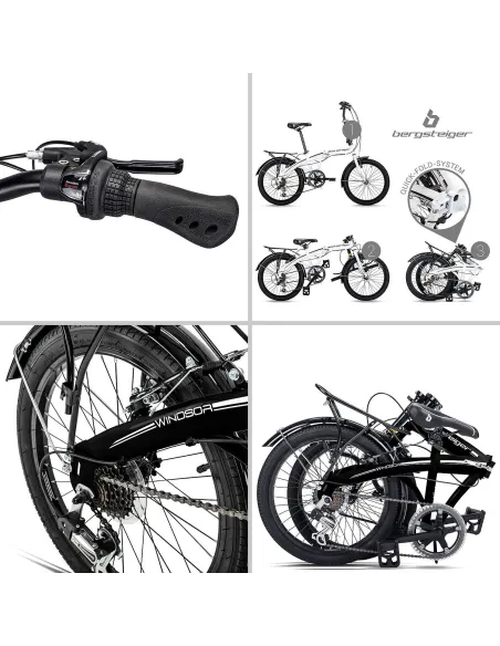 Rower Składany 20 Bagaż 6 bieg Unisex Oświetlenie