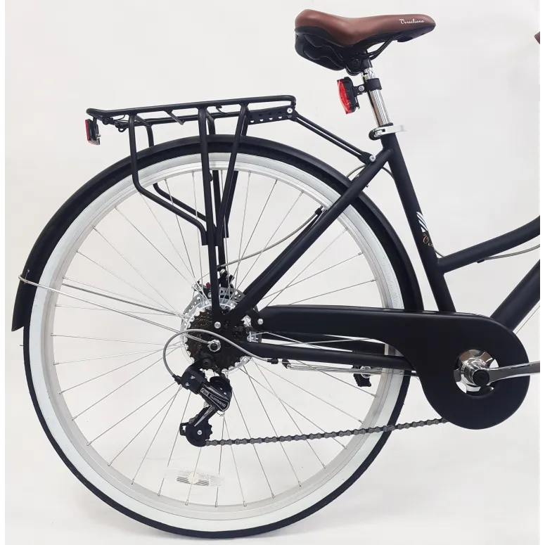 Rower Miejski 28 Unisex 7 bieg Bagaż Oświetlenie