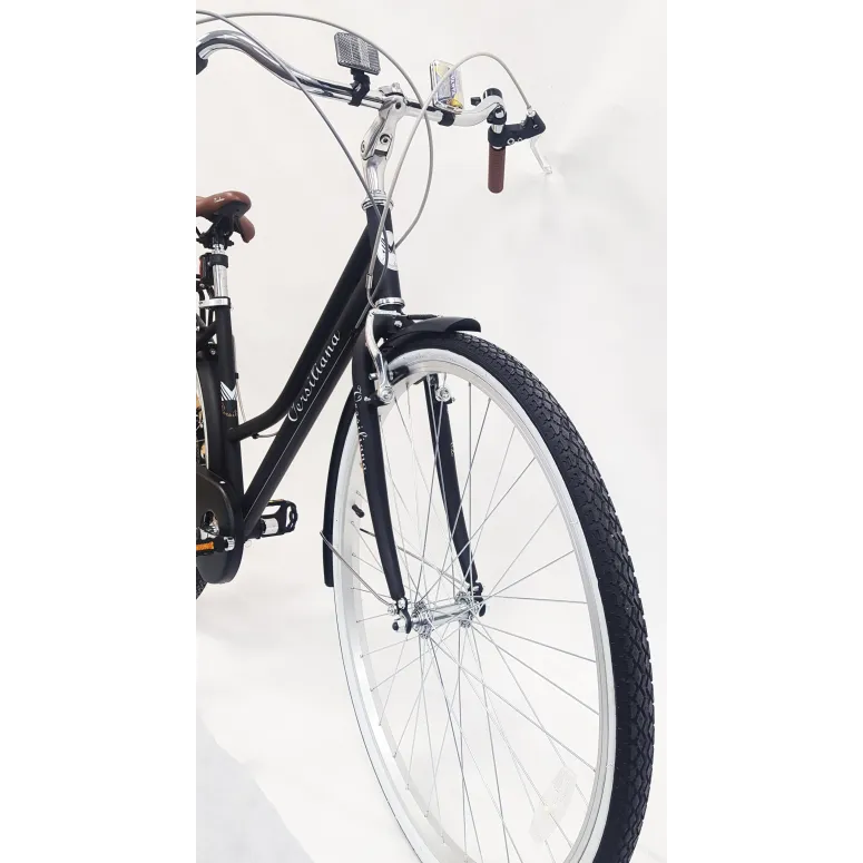 Rower Miejski 28 Unisex 7 bieg Bagaż Oświetlenie