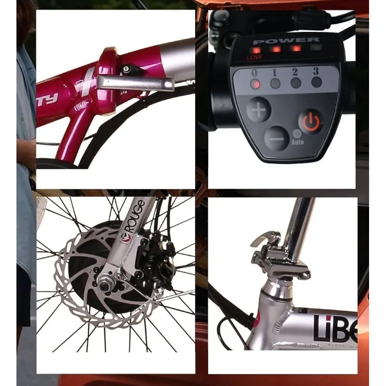 Elektryczny Rower Składany 20 Z Bagażnikiem Wyświetlacz LED Ebike Składak