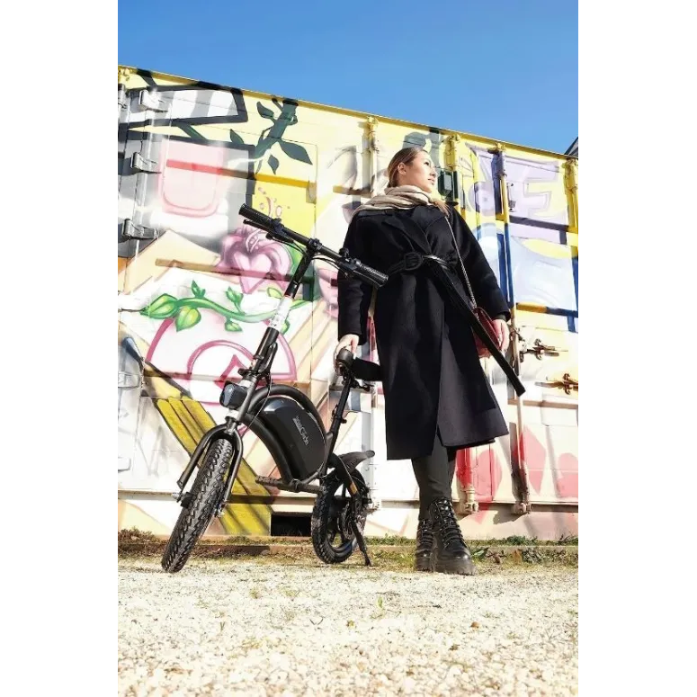 Elektryczny Rower Składany 14 Tarcze Dzwonek Pegi Światła Składak Stopka