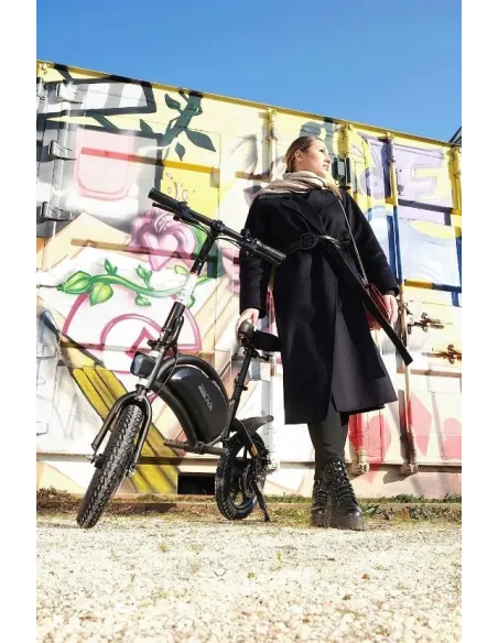 Elektryczny Rower Składany 14 Tarcze Dzwonek Pegi Światła Składak Stopka