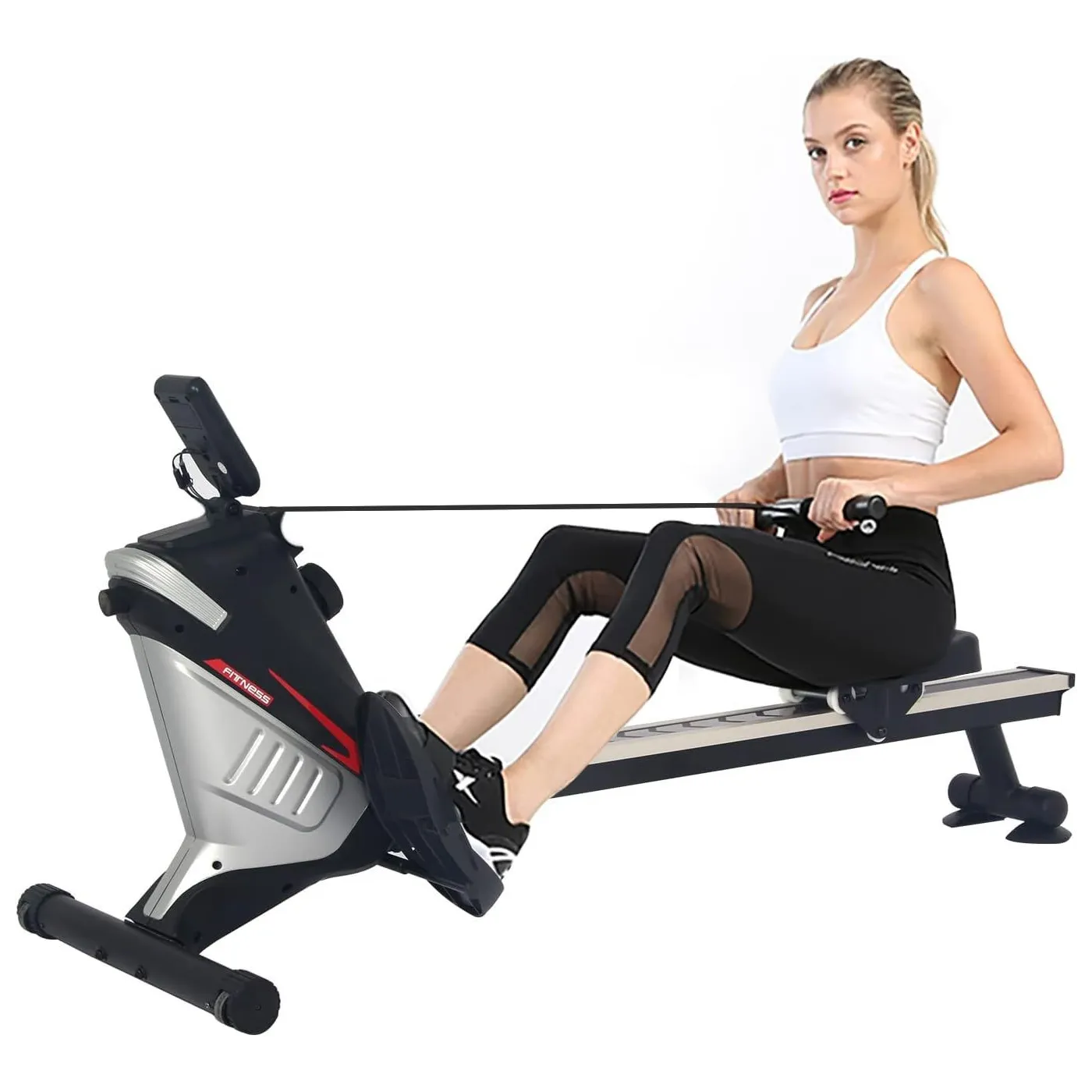 Wioślarz Magnetyczny Składany Fitness ISE SY-1750 do 150 kg Wyświetlacz LCD
