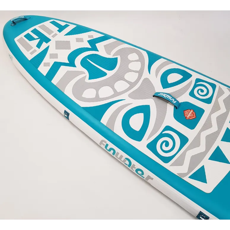 Deska SUP Nadmuchiwana Wzmocniona FunWater Tiki PVC EVA D-Ring 335x84x15 cm