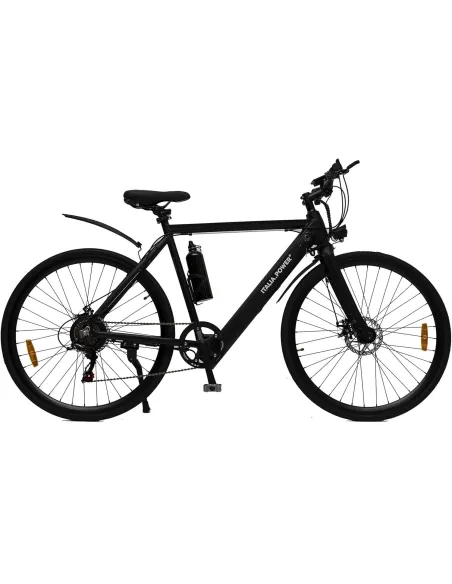 Elektryczny Rower Miejski Męski 28 Wspomaganie 6 bieg ALU Tarcze Światła