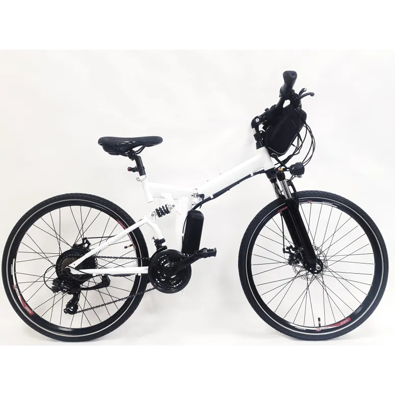 Elektryczny Rower Górski 26 Unisex Składak 21 Biegów Składany Oświetlenie