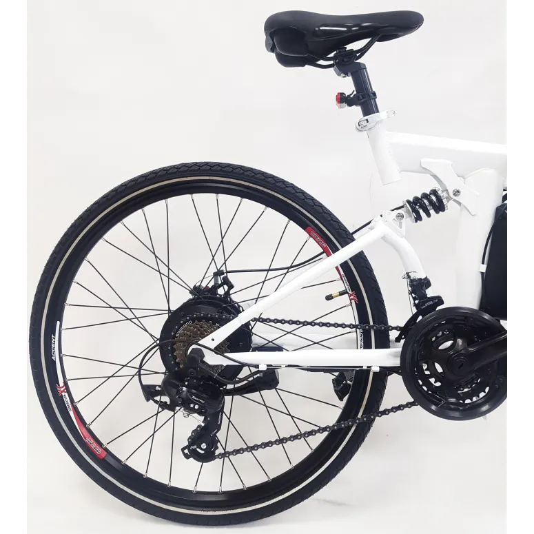 Elektryczny Rower Górski 26 Unisex Składak 21 Biegów Składany Oświetlenie