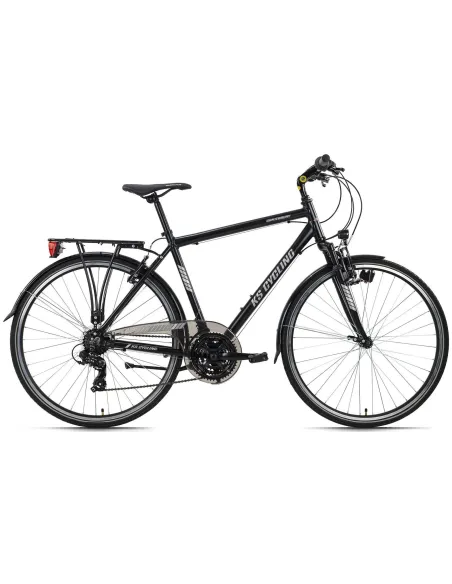 Męski Rower Trekkingowy 28 Turystyczny 21 bieg Alu Bagaż Błotniki Dzwonek