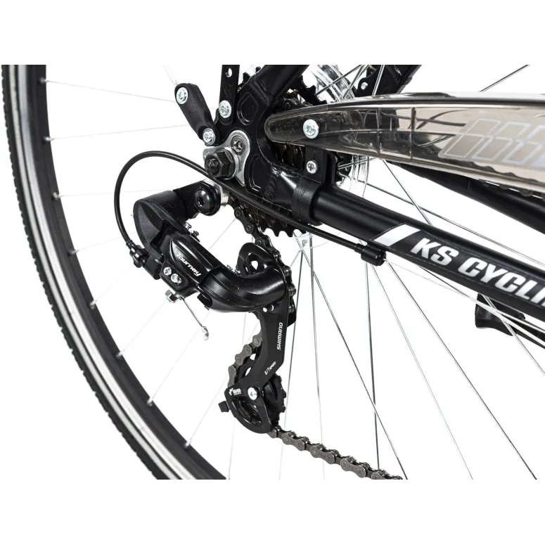 Męski Rower Trekkingowy 28 Turystyczny 21 bieg Alu Bagaż Błotniki Dzwonek