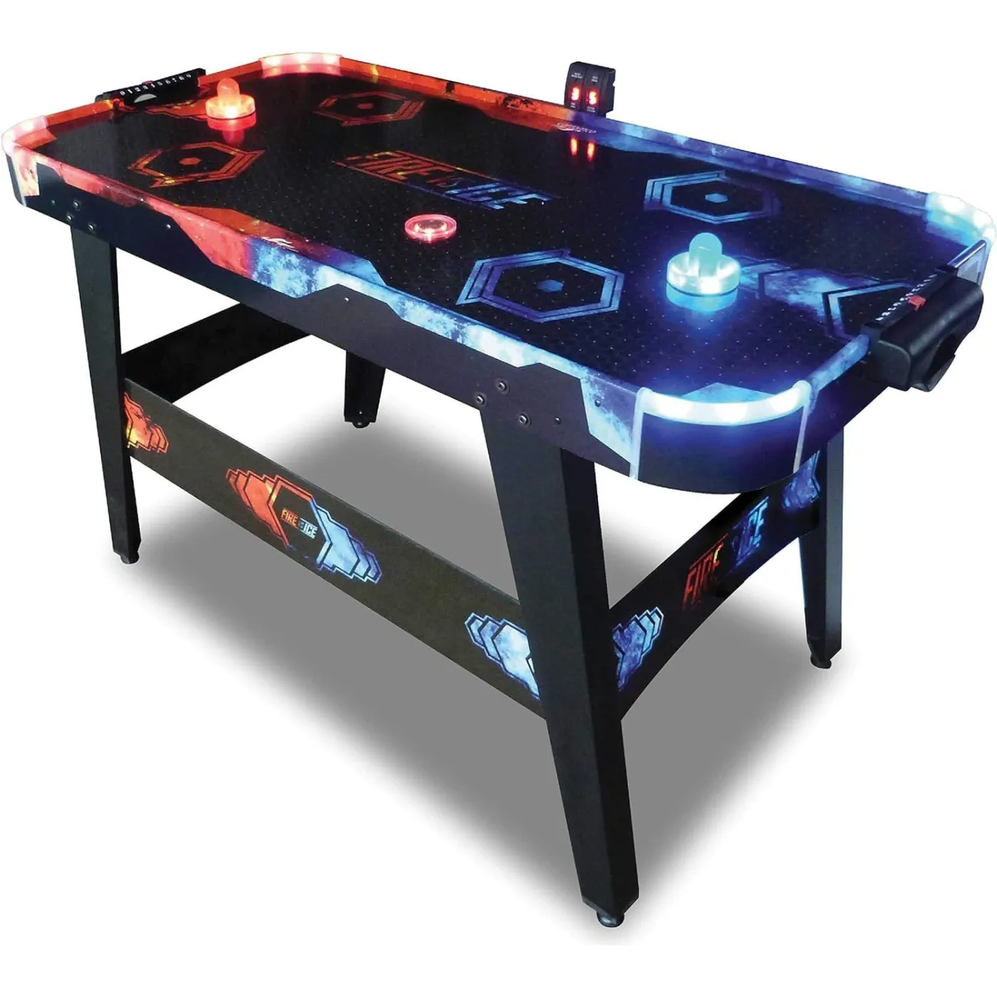 Cymbergaj Carromco AIRHOCKEY 4031 Zestaw Stół Akcesoria LED Drewno Tworzywo