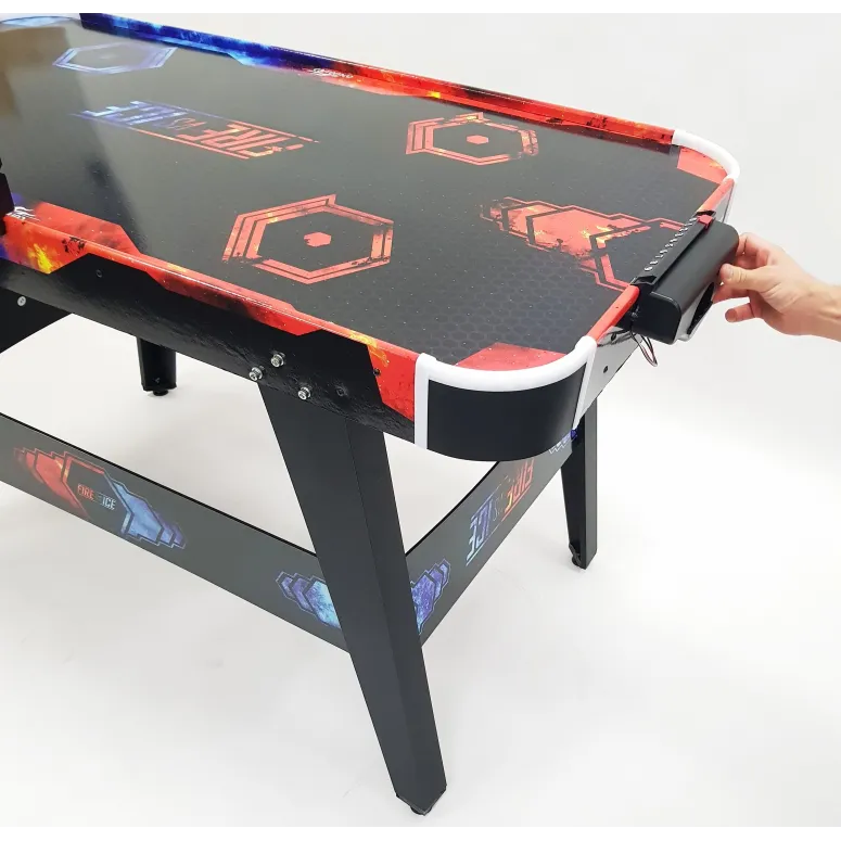 Cymbergaj Carromco AIRHOCKEY 4031 Zestaw Stół Akcesoria LED Drewno Tworzywo