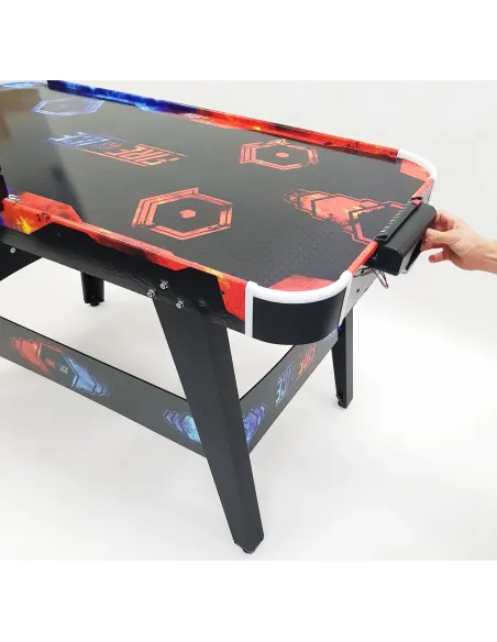 Cymbergaj Carromco AIRHOCKEY 4031 Zestaw Stół Akcesoria LED Drewno Tworzywo
