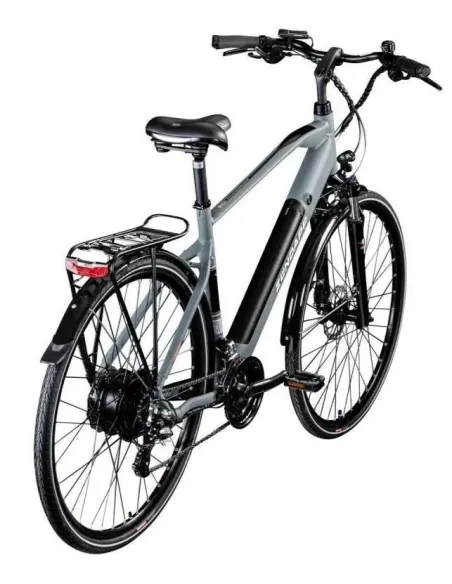 Elektryczny Rower Trekkingowy Męski 28 Cyngle Tarcze Aluminiowy Oświetlenie