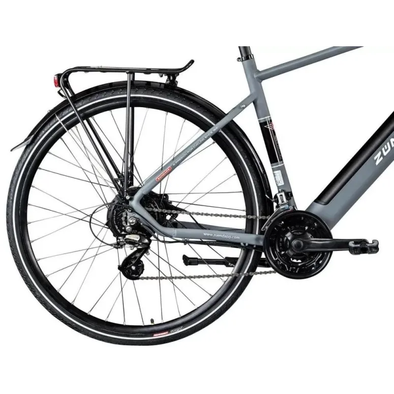 Elektryczny Rower Trekkingowy Męski 28 Cyngle Tarcze Aluminiowy Oświetlenie