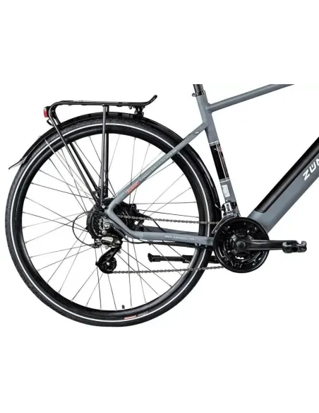 Elektryczny Rower Trekkingowy Męski 28 Cyngle Tarcze Aluminiowy Oświetlenie