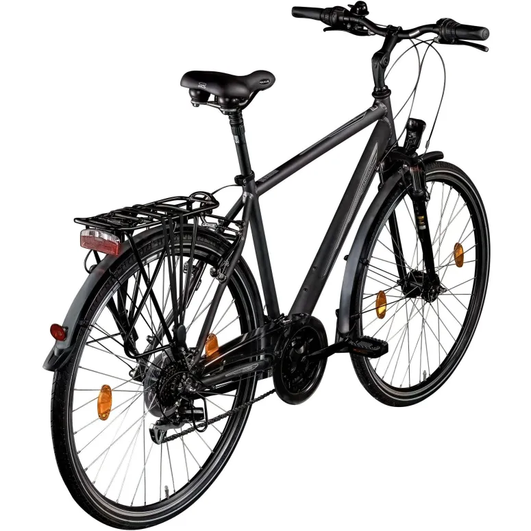 Rower Trekkingowy Męski 28 Aluminiowy Bagaż Oświetlenie Stopka Turystyczny