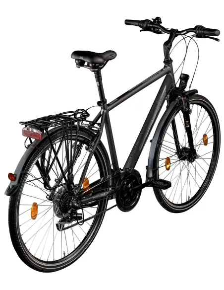 Rower Trekkingowy Męski 28 Aluminiowy Bagaż Oświetlenie Stopka Turystyczny