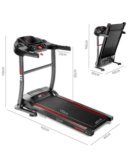 Bieżnia Elektryczna FitFiu Fitness MC-200 1500W 14km/h Ekran LCD do 100kg