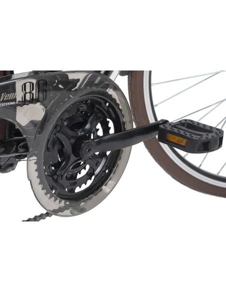 Rower Trekkingowy Męski 28 Revo 21 Biegów Dzwonek Stopka Bagażnik Światła