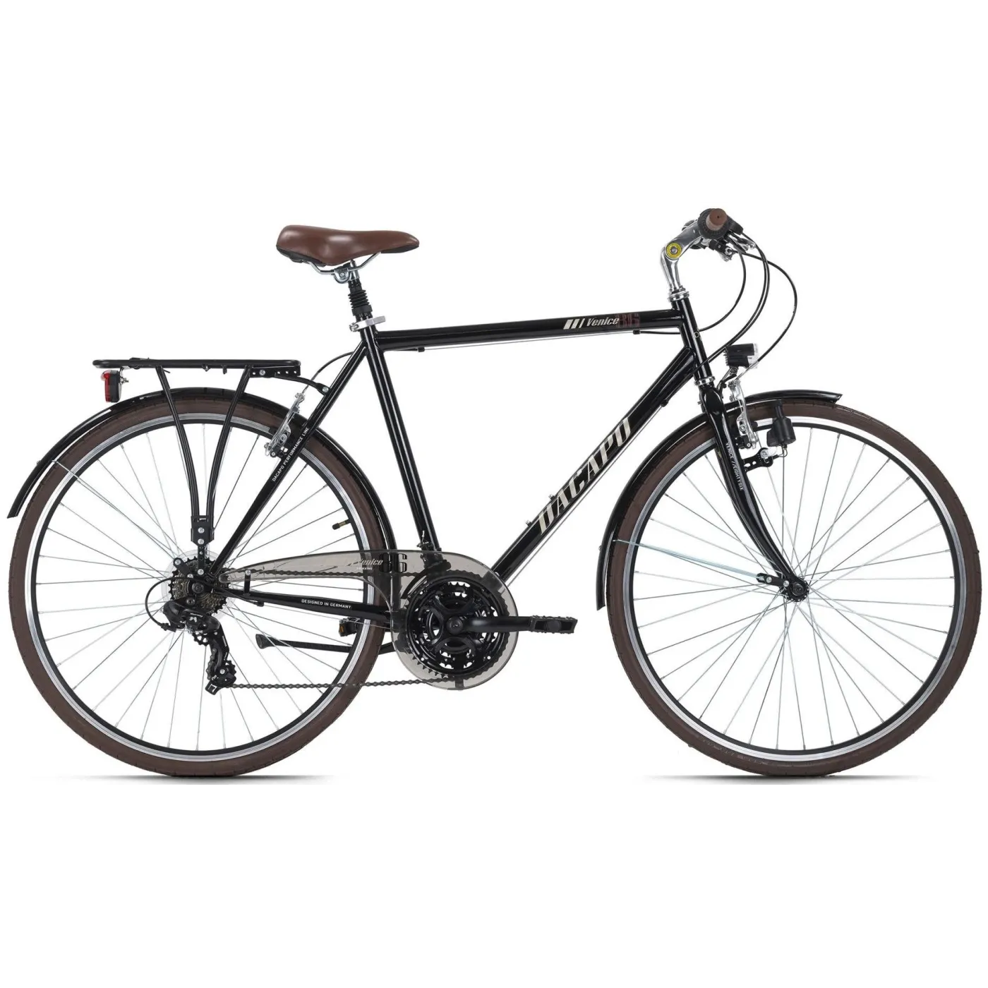 Rower Trekkingowy Męski 28 Revo 21 Biegów Dzwonek Stopka Bagażnik Światła