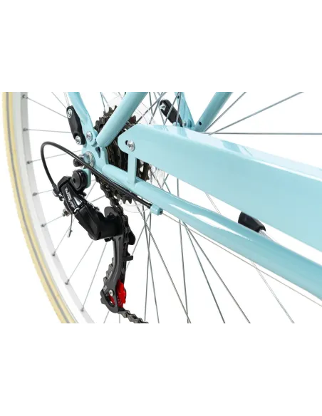 Rower Miejski Damski 28 Revo 6 Biegów Bagażniki Błotniki Światła Dzwonek