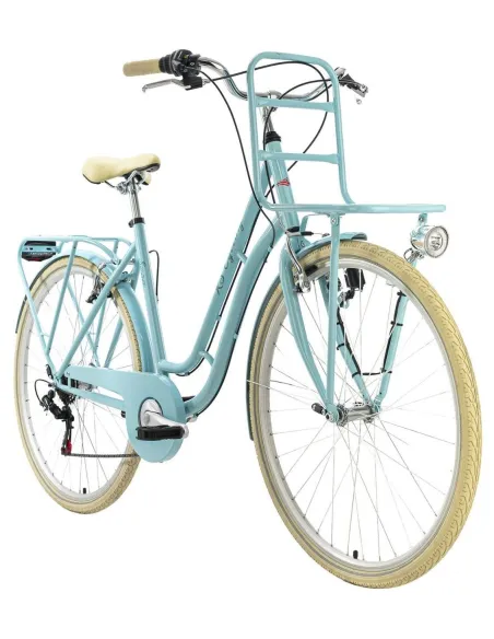 Rower Miejski Damski 28 Revo 6 Biegów Bagażniki Błotniki Światła Dzwonek