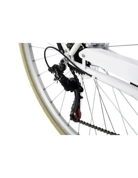 Rower Miejski Damski 28 Retro 6 Biegów Revo Błotniki Bagaż Światła Dzwonek