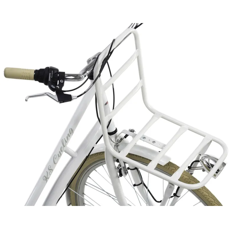 Rower Miejski Damski 28 Retro 6 Biegów Revo Błotniki Bagaż Światła Dzwonek