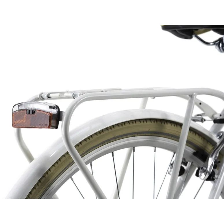 Rower Miejski Damski 28 Retro 6 Biegów Revo Błotniki Bagaż Światła Dzwonek