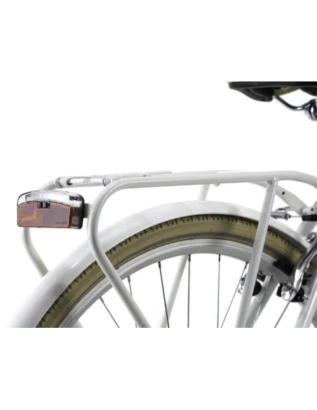 Rower Miejski Damski 28 Retro 6 Biegów Revo Błotniki Bagaż Światła Dzwonek