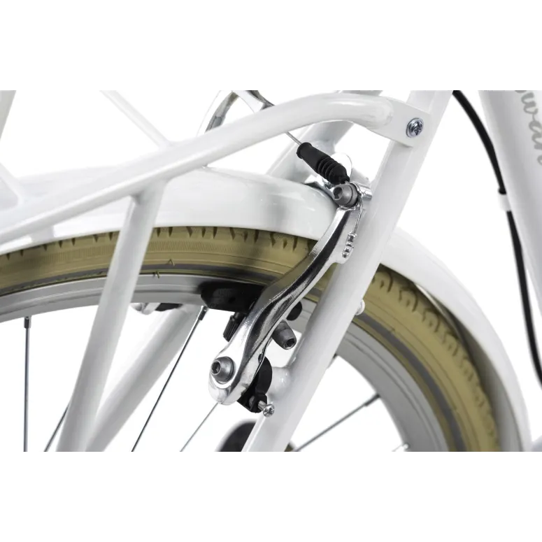 Rower Miejski Damski 28 Retro 6 Biegów Revo Błotniki Bagaż Światła Dzwonek