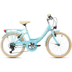 Rower Dziecięcy 20 Oświetlenie Błotniki 6 Biegów Bagażnik Dzwonek Stopka