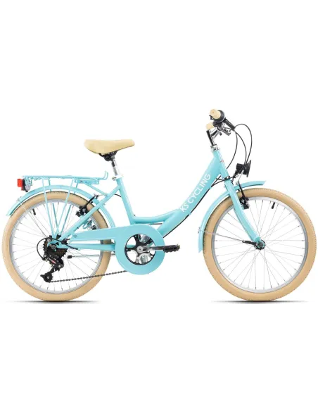 Rower Dziecięcy 20 Oświetlenie Błotniki 6 Biegów Bagażnik Dzwonek Stopka